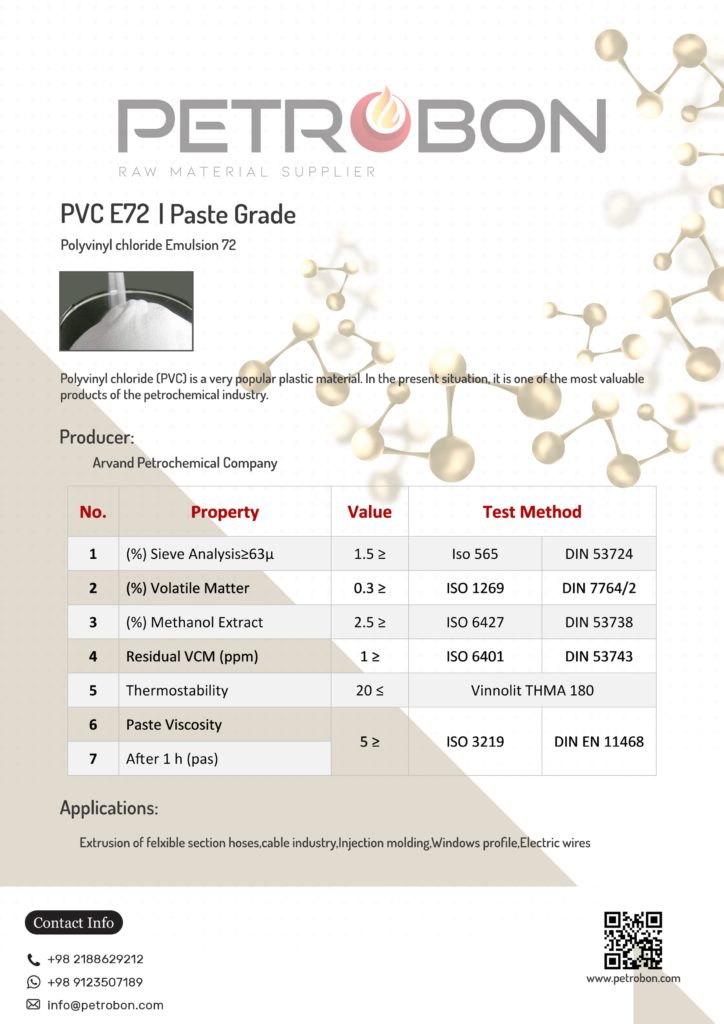 Arvand PVC E72 Datasheet | www.petrobon.com