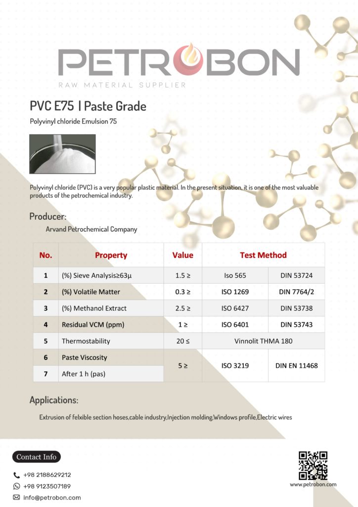 Arvand PVC E75 Datasheet | www.petrobon.com