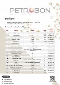 Datasheet of Kharg Methanol
