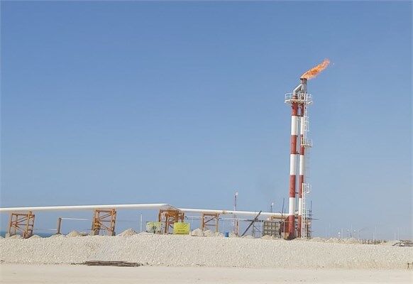 Flarestack of Tombak Export Port On