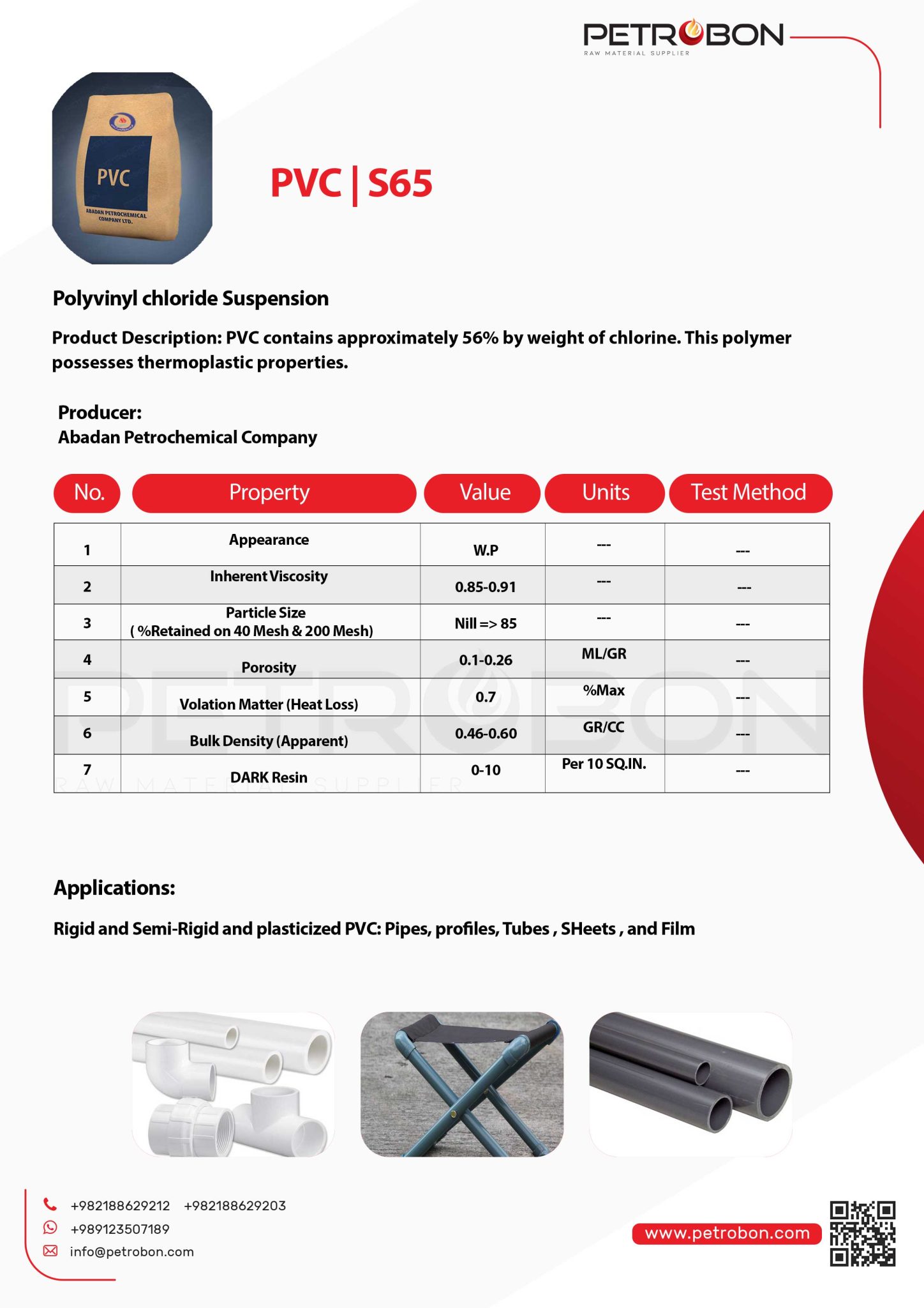 PVC S65 (K67) PETROBON TRADING