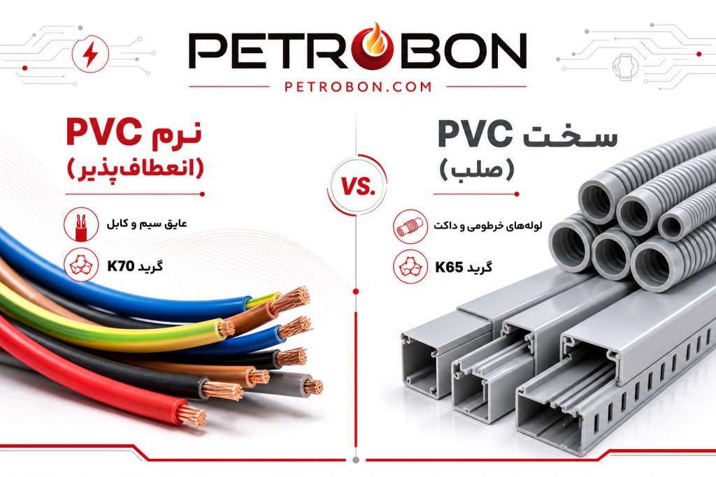 تفاوت کاربرد PVC سخت و نرم در تاسیسات برقی
